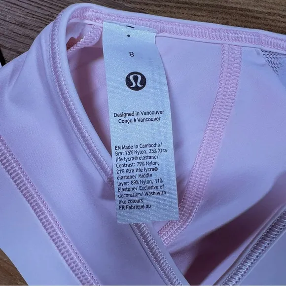 #0014 Lululemon Anew Bra, Strawberry Milkshake (A/B Cup)