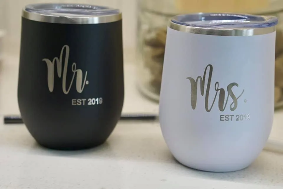 12 oz. Stainless Steel Wine Tumblers - Matte Finish