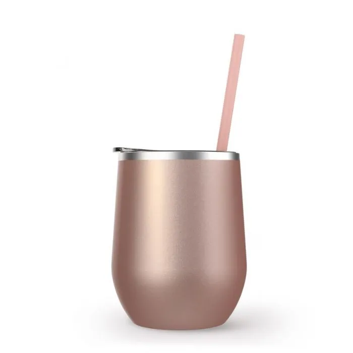 12 oz. Stainless Steel Wine Tumblers - Matte Finish