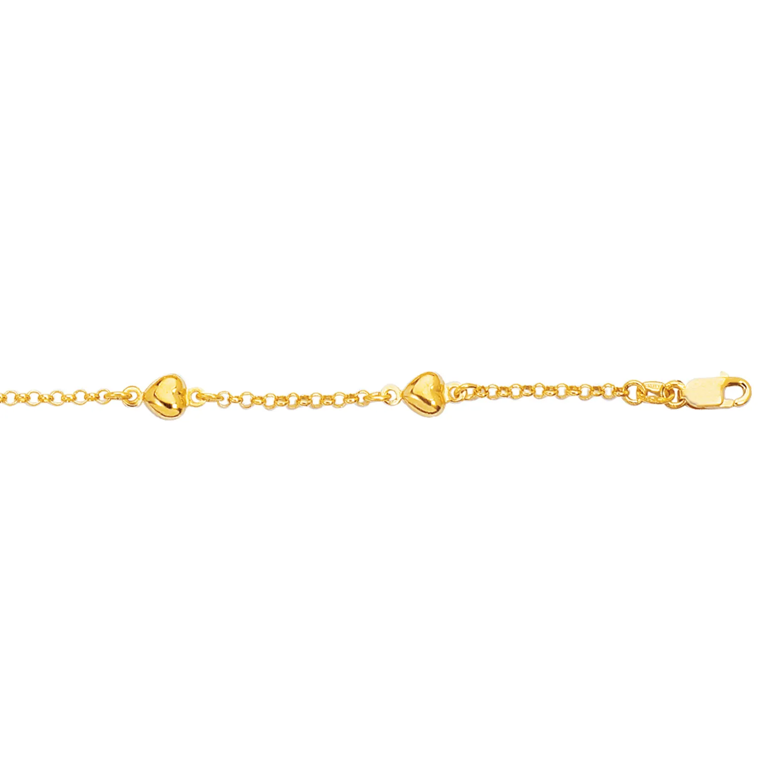 14K Gold Sun-Kissed Heart Anklet