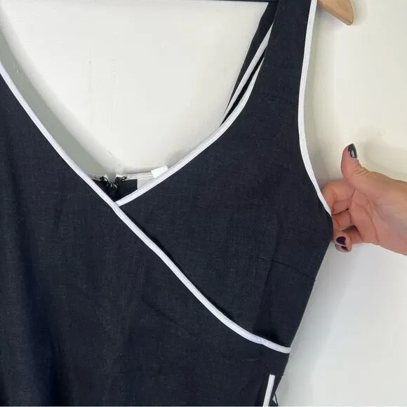 1901‎ black with white trim Sundress