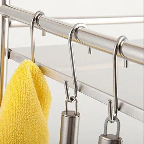 30 Pack Cintinel Heavy Duty S Hooks Pan Pot Holder Rack Hooks Hanging Hangers S Shaped Hooks for Kitchenware Pots Utensils Clothes Bags Towels Plants