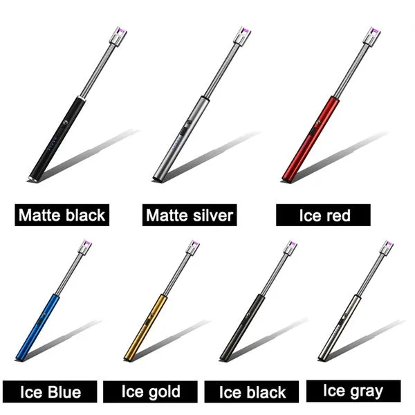 360 Degree Rotation Pulse Arc Lighter Rechargeable Usb Windproof Lighter Portable BBQ Lighter