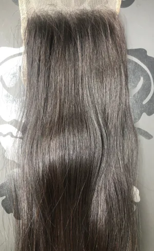 4x4 HD Closure 14in Straight Signature D’ Luxe