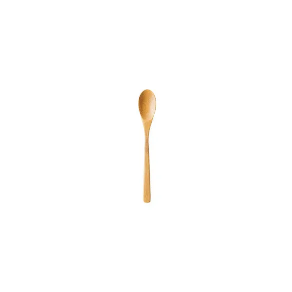 6" Solid Bamboo Condiment Spoon 10 pk