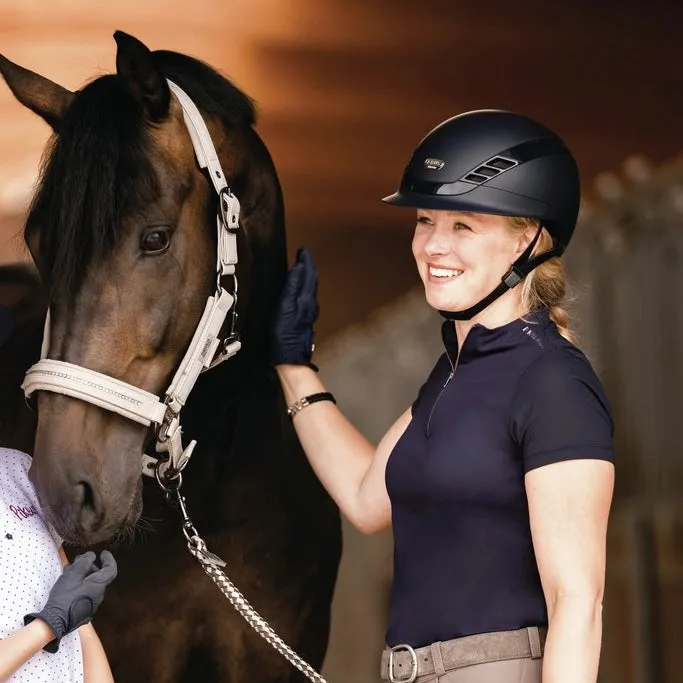 ABUS Pikeur AirDuo Matte Black Children’s Riding Helmet