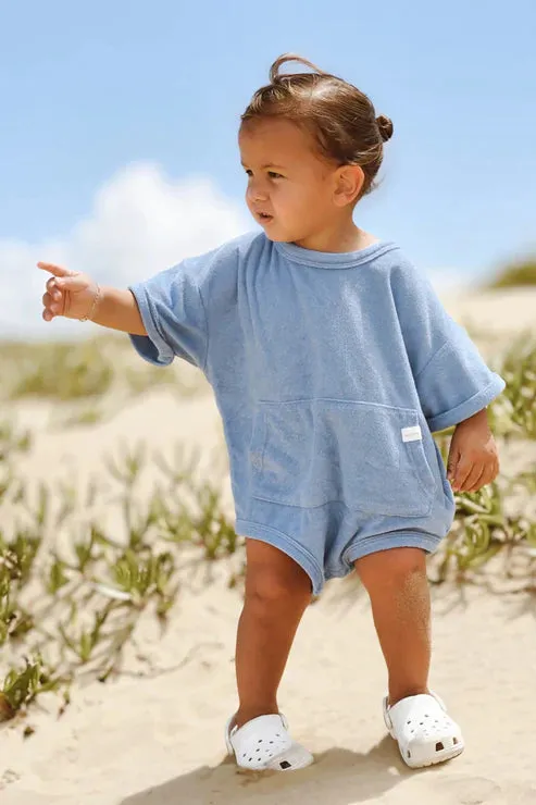 All Fenix - Mini Terry Romper | Blueberry