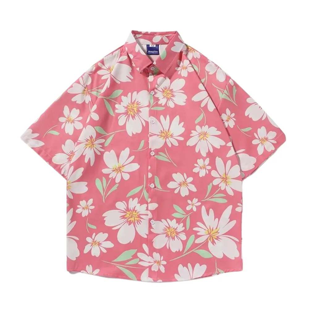 American Pink Floral Resort Shirt