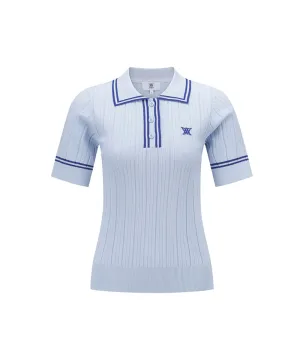 ANEW Golf Women's Collared Essential Short Sweater - Light Blue