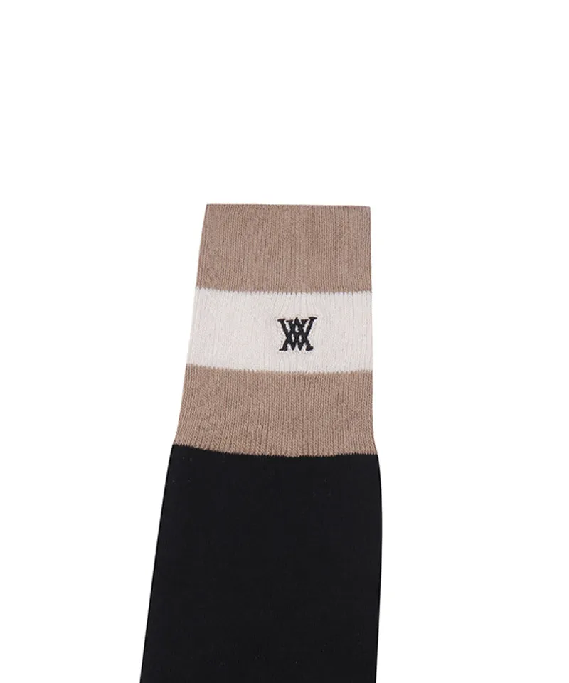 ANEW Golf Women's Three-Tone Knee Socks - Black