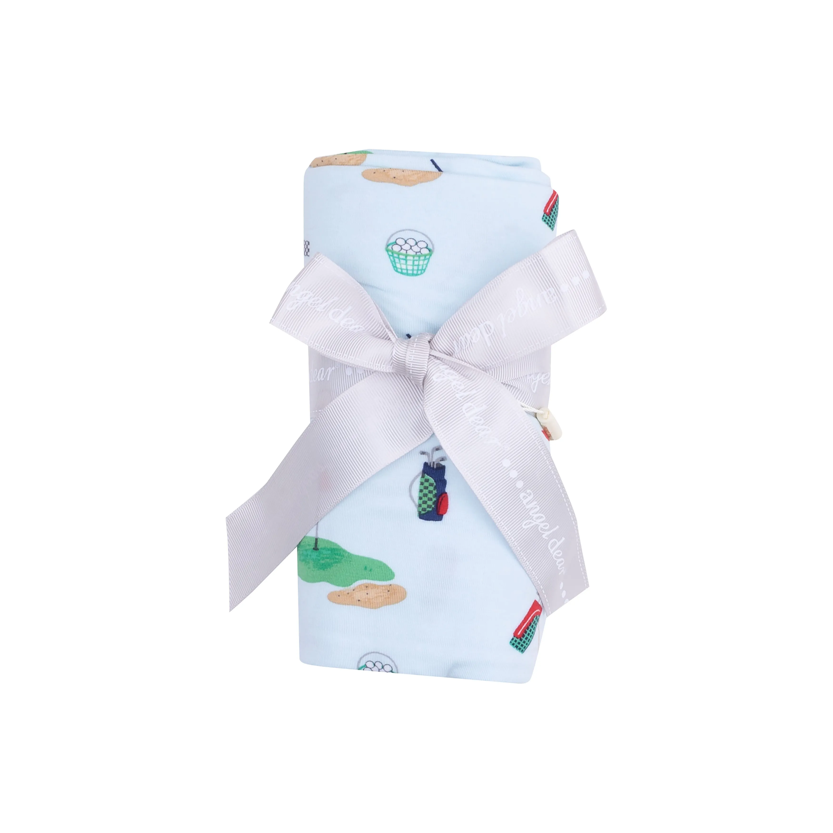 Angel Dear Swaddle Blanket - Golf Things Blue
