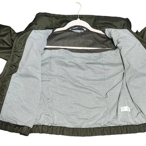 ATHLETA Military Cargo Utility Military Green Windbreaker Bomber Jacket Small