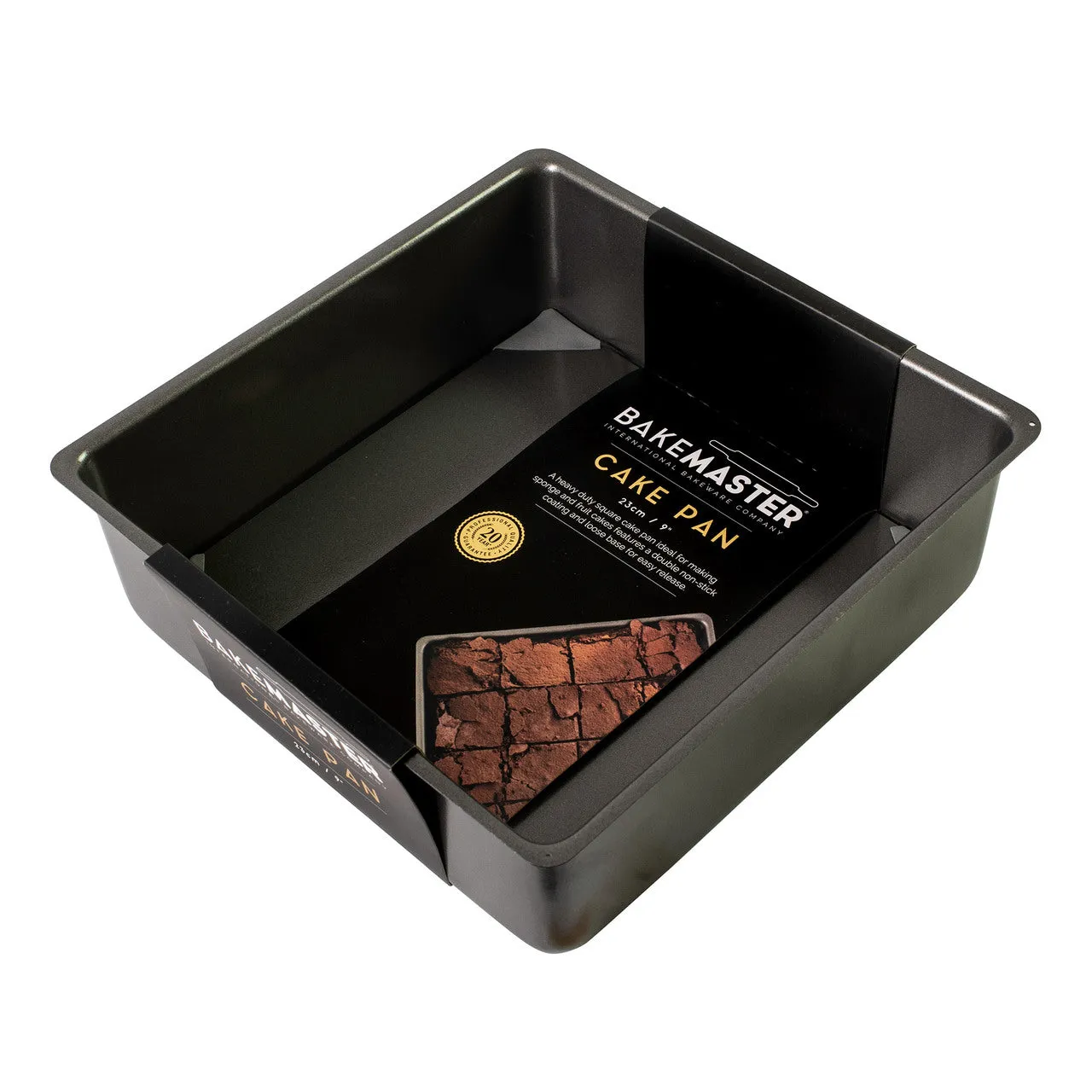 Bakemaster Loose Base Sq Deep Cake Pan 23 x 23 x 7cm