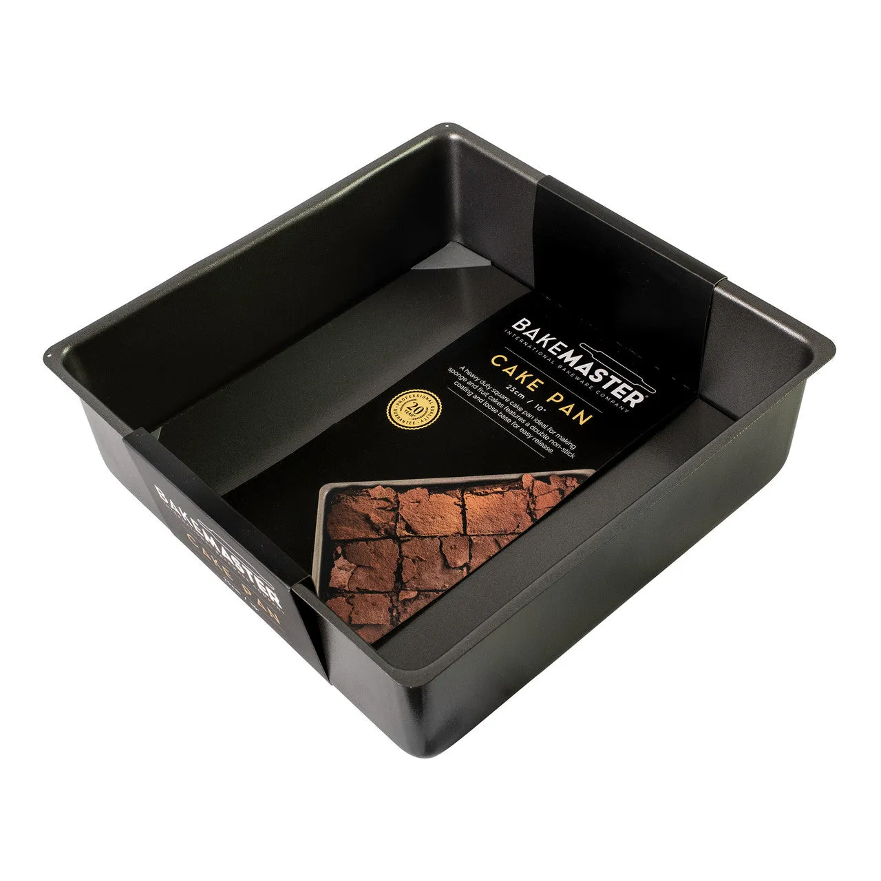 Bakemaster Loose Base Square Deep Cake Pan 25 x 25 x 8cm