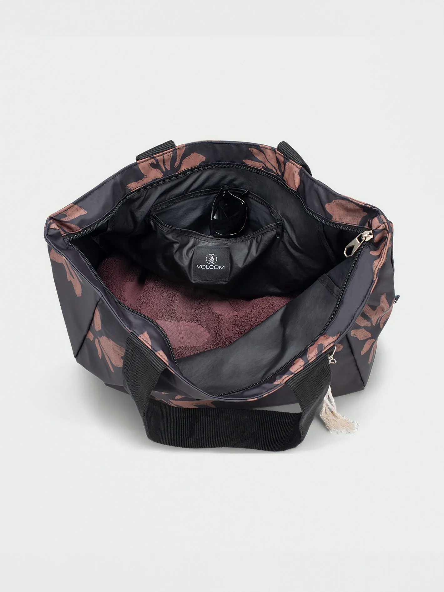 Bay Bae Beach Tote  - Black Tan
