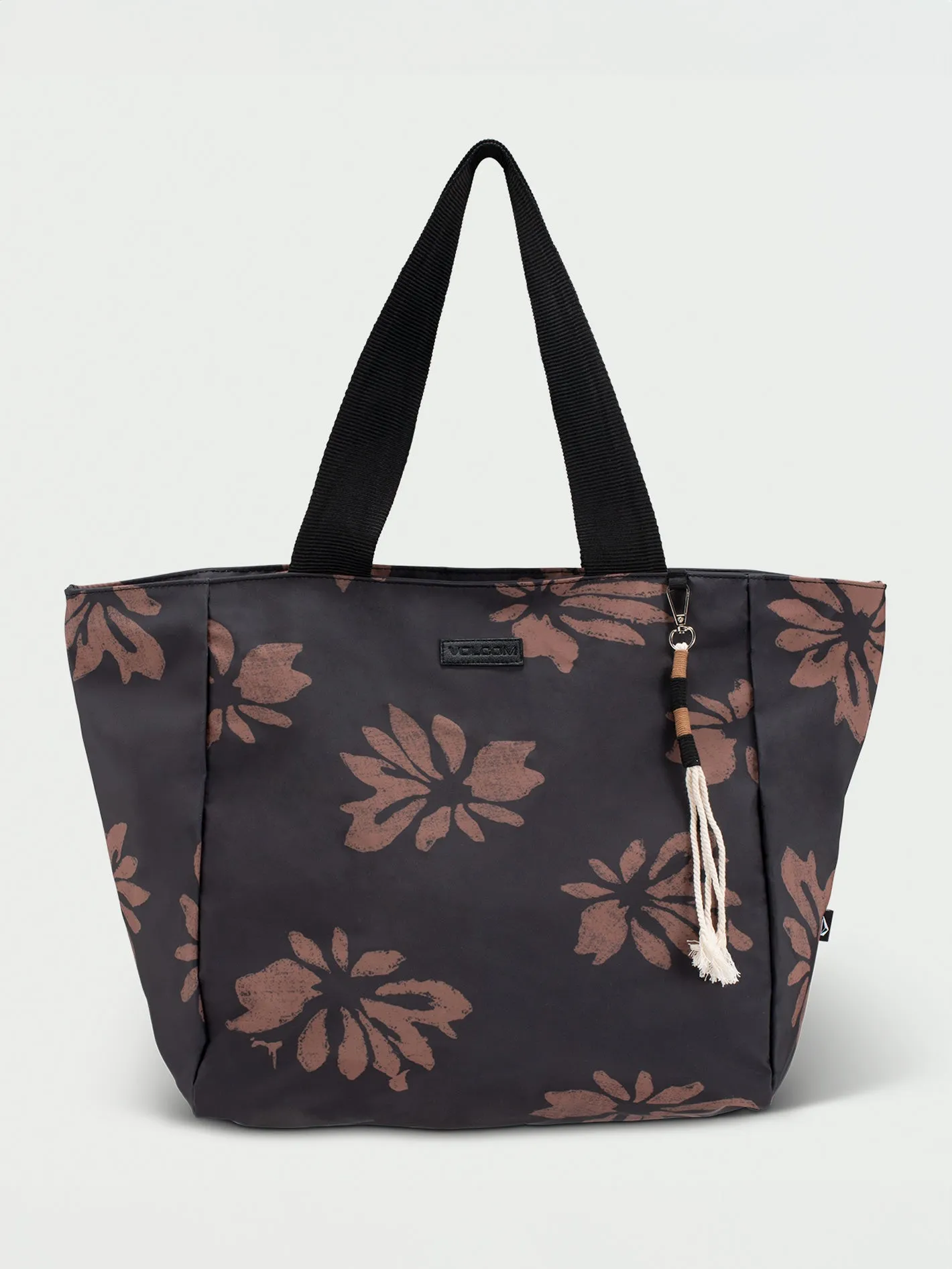 Bay Bae Beach Tote  - Black Tan