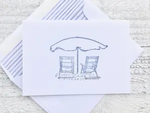 Beach Chair Note Cards