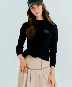 BENECIA 12 Twist Round Neck Top - Black
