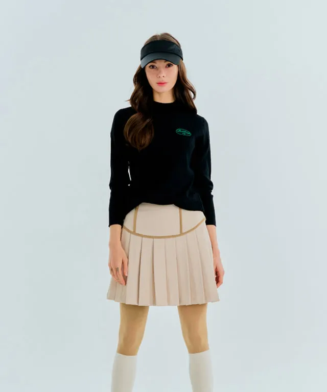 BENECIA 12 Twist Round Neck Top - Black