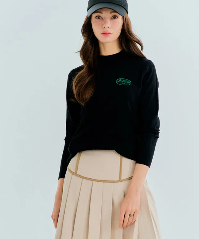 BENECIA 12 Twist Round Neck Top - Black