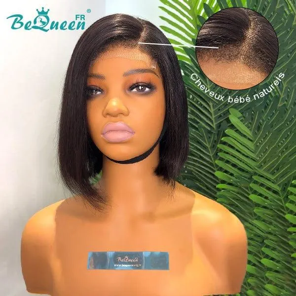 BeQueen “Sonia” Perruque Bob Bords Bouclés avec Lace Closure 4x4