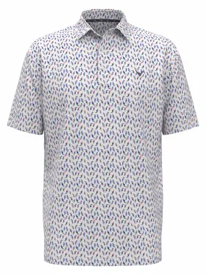 Big & Tall Day All Over Birdie Print Polo