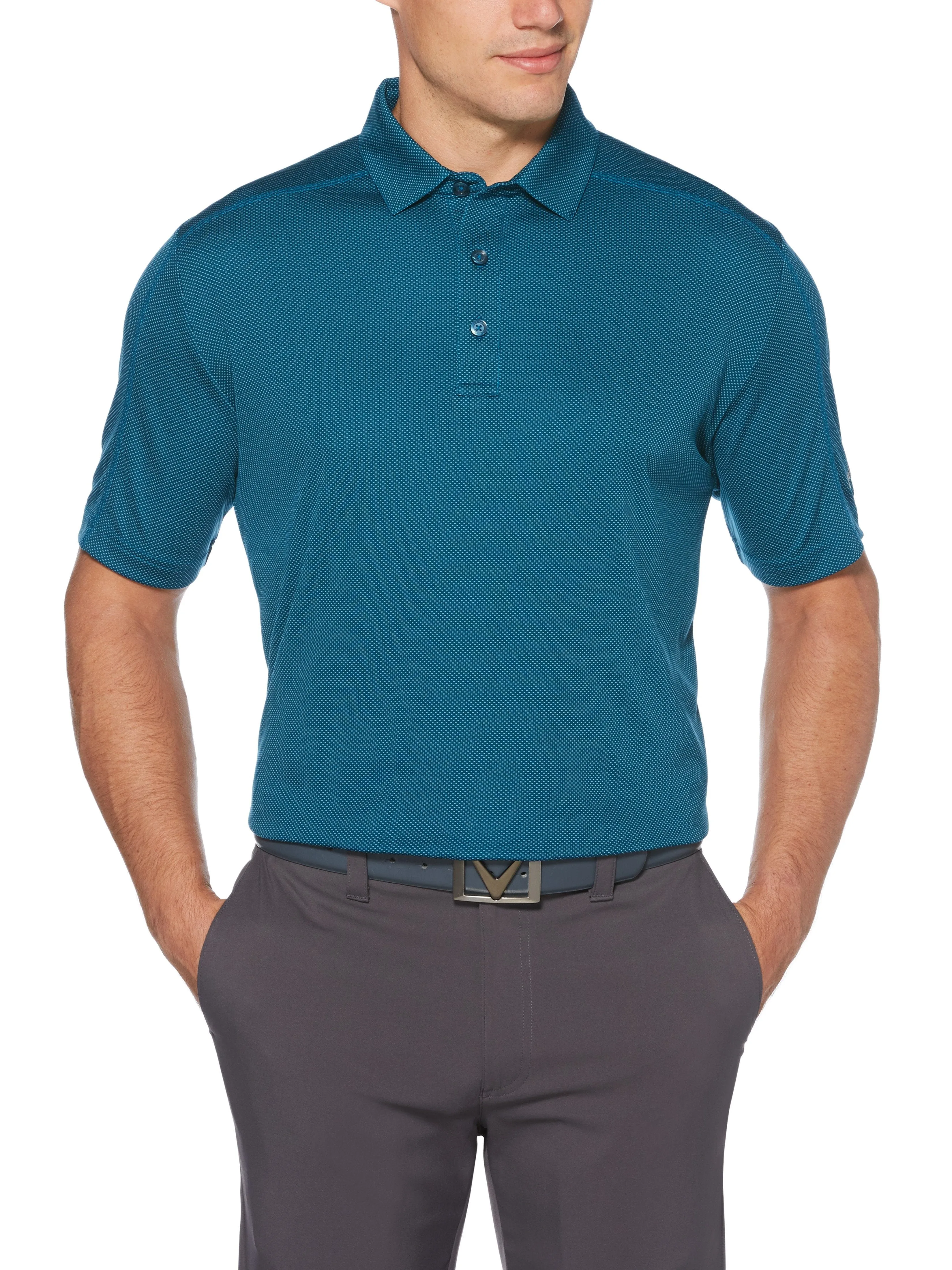 Big & Tall Jacquard Swing Tech™ Polo
