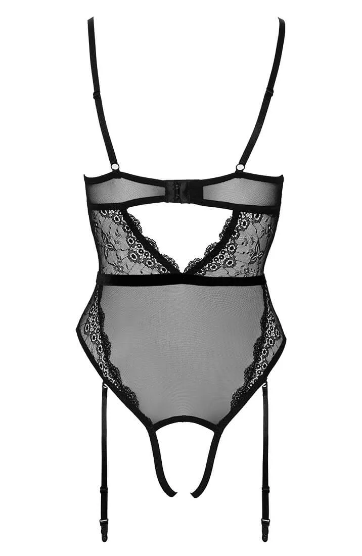 Black bodysuit with pearl string - Out To Allure