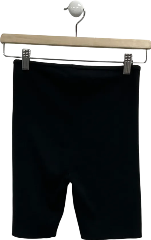 Black Seamless Knit Cycling Shorts UK S