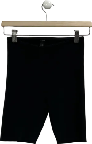 Black Seamless Knit Cycling Shorts UK S