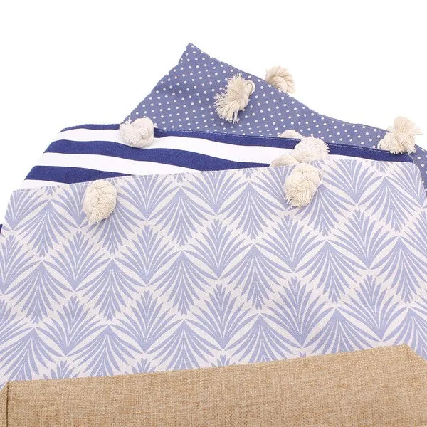 BOHO LEAF PRINT BEACH TOTE BAG