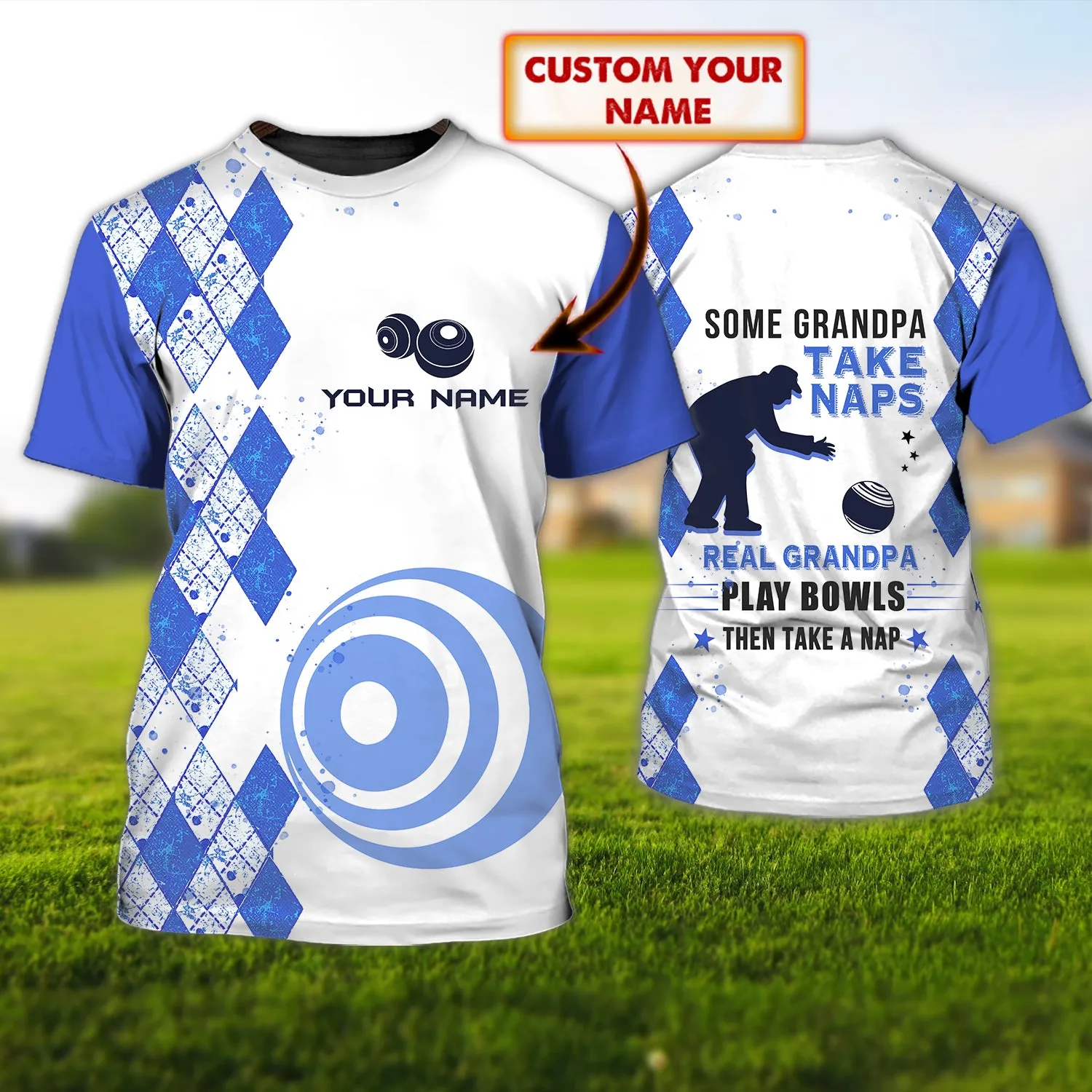 Bowls - Personalized Name 3D T-Shirt - Nmd 98