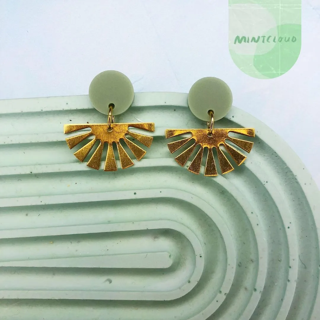 Brass Dangles - Fan