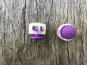 Button Toggle - Clear & Purple*