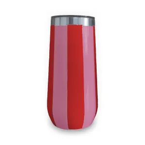 Champagne Tumbler (Pink & Red Stripe) - Blank