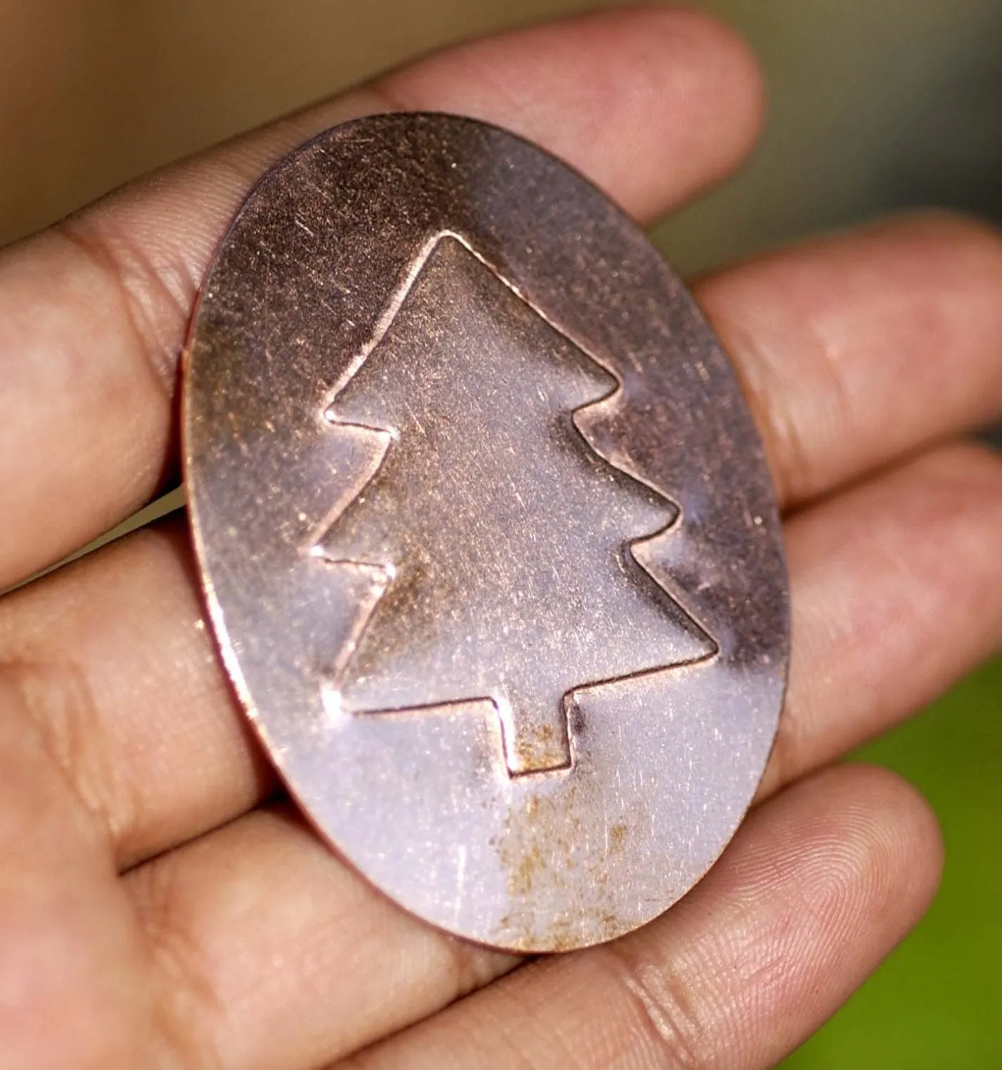 Christmas Tree Embossed - Enameling Stamping Texturing Blanks - Metalworking Supply