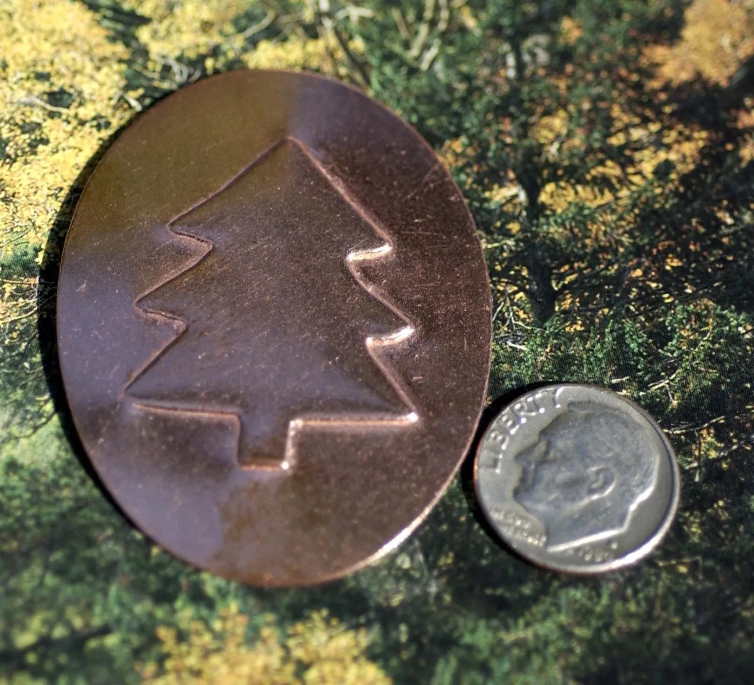 Christmas Tree Embossed - Enameling Stamping Texturing Blanks - Metalworking Supply