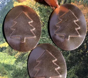 Christmas Tree Embossed - Enameling Stamping Texturing Blanks - Metalworking Supply
