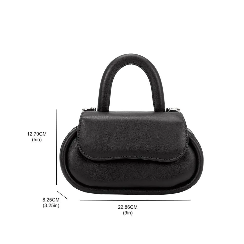 Cici Black Recycled Vegan Crossbody Bag - Melie Bianco