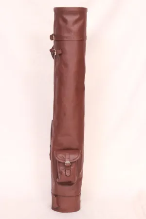 Classic Leather Golf Pencil Bag With Carrying Handle