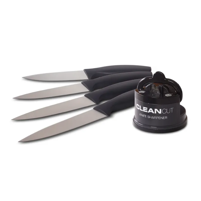 Cleancut Knives Grey Plus Sharpener