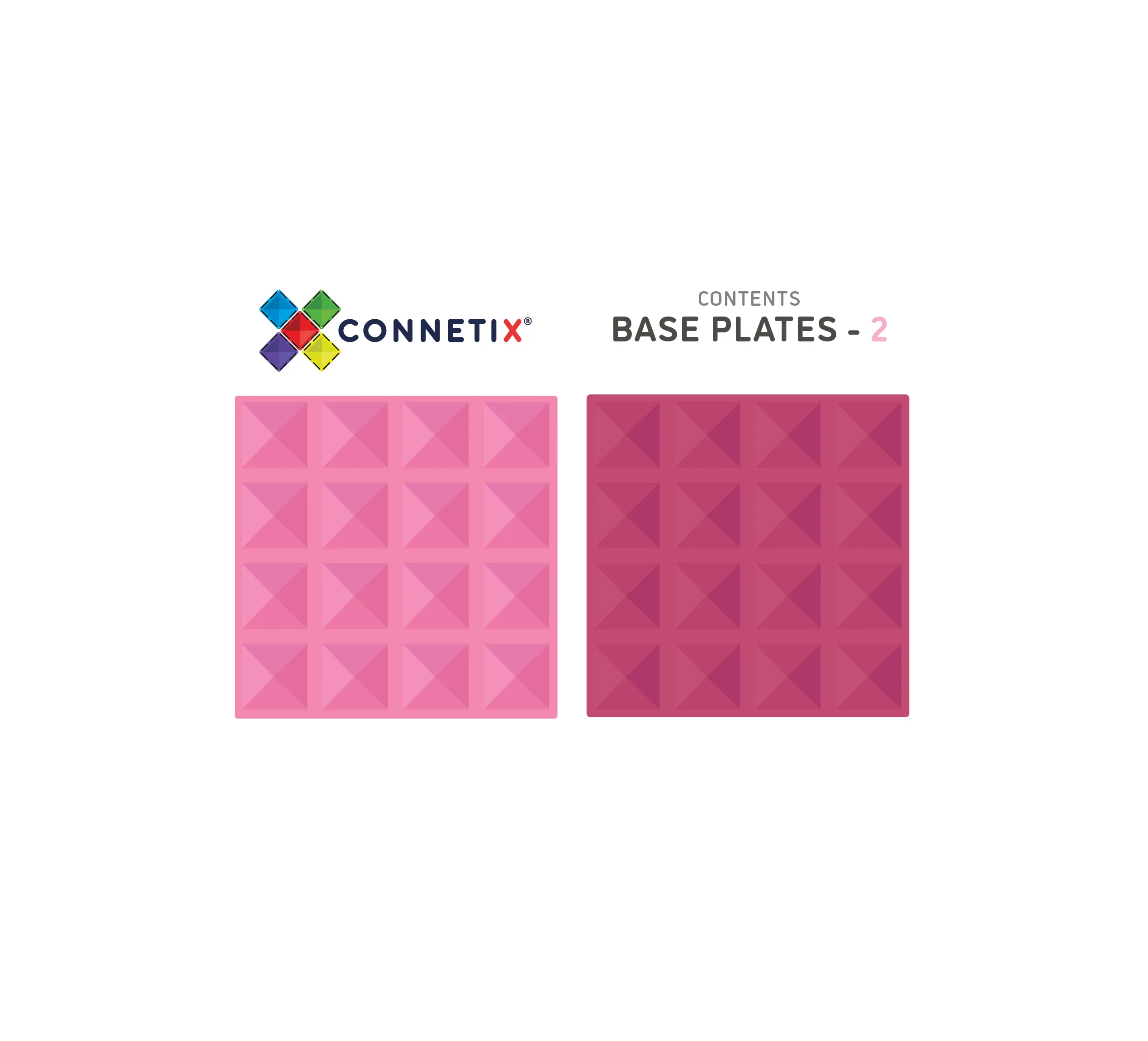 Connetix Base Plates - Pink   Berry