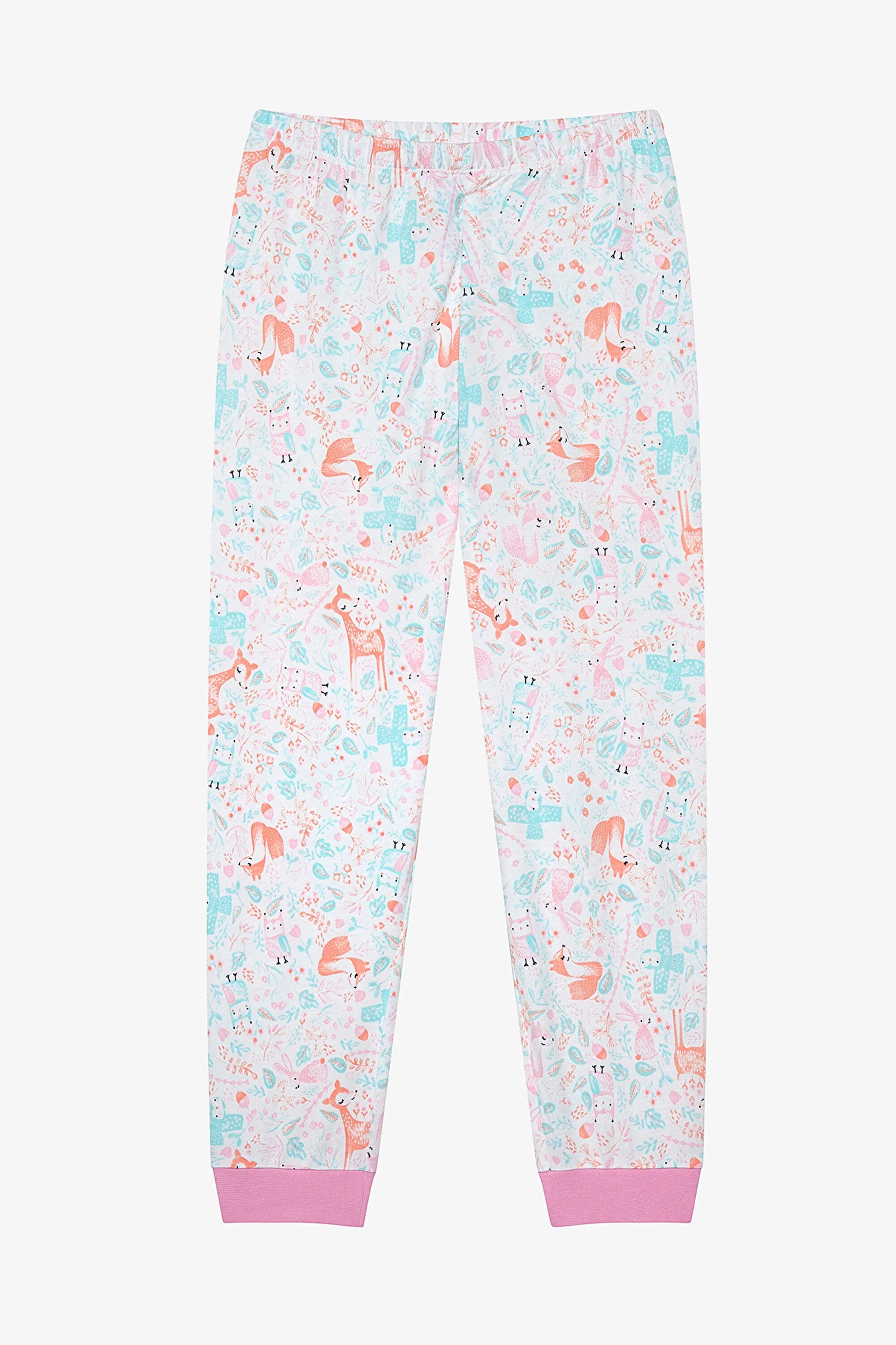Cotton Girls Picnic 2-Piece Multicolored Pajama Set