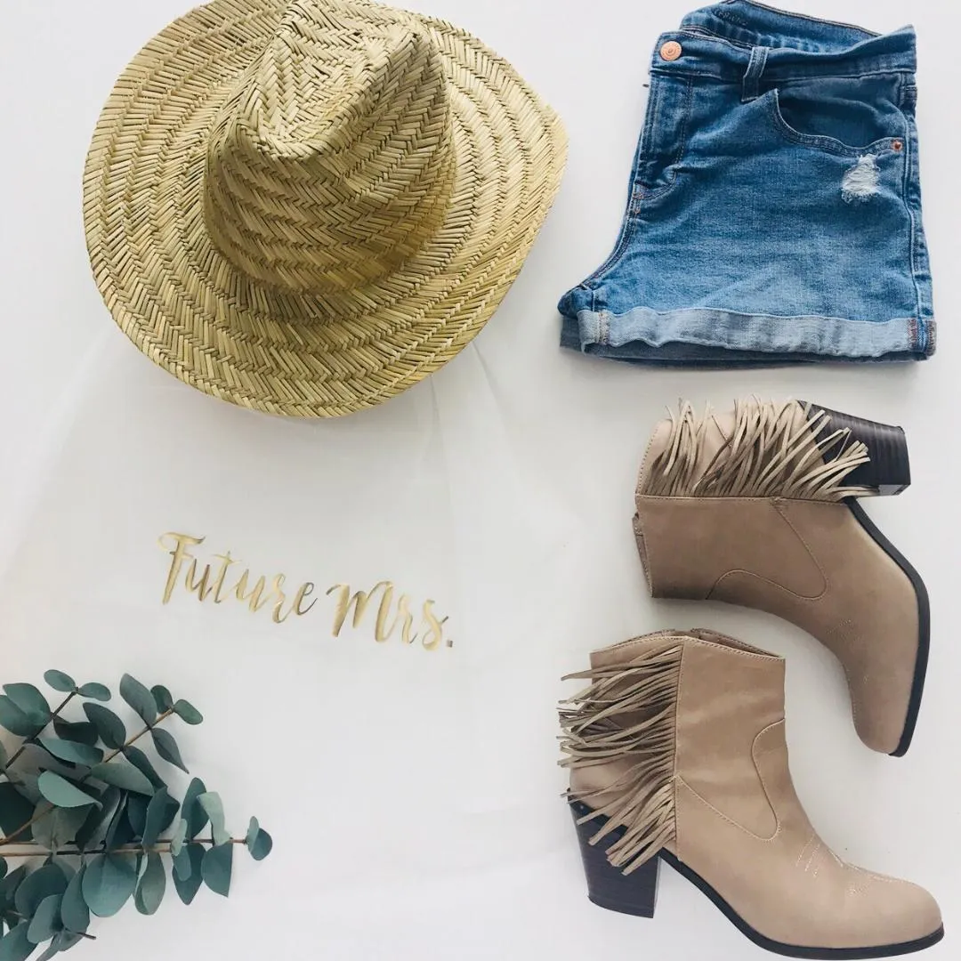 Cowboy Hat with Detachable Veil