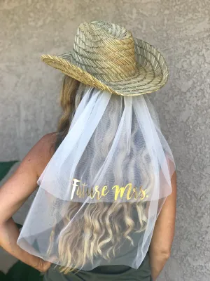 Cowboy Hat with Detachable Veil