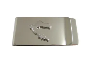 Croatia Map Shape Money Clip