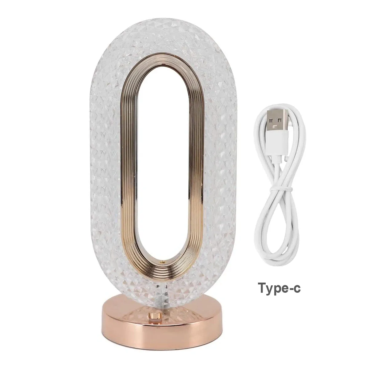 Crystal USB Rechargeable Table Lamp