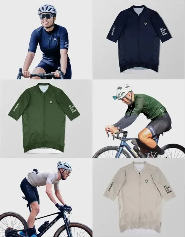 Darevie slim fit cycling jersey - spf 50  high quality bike shirt
