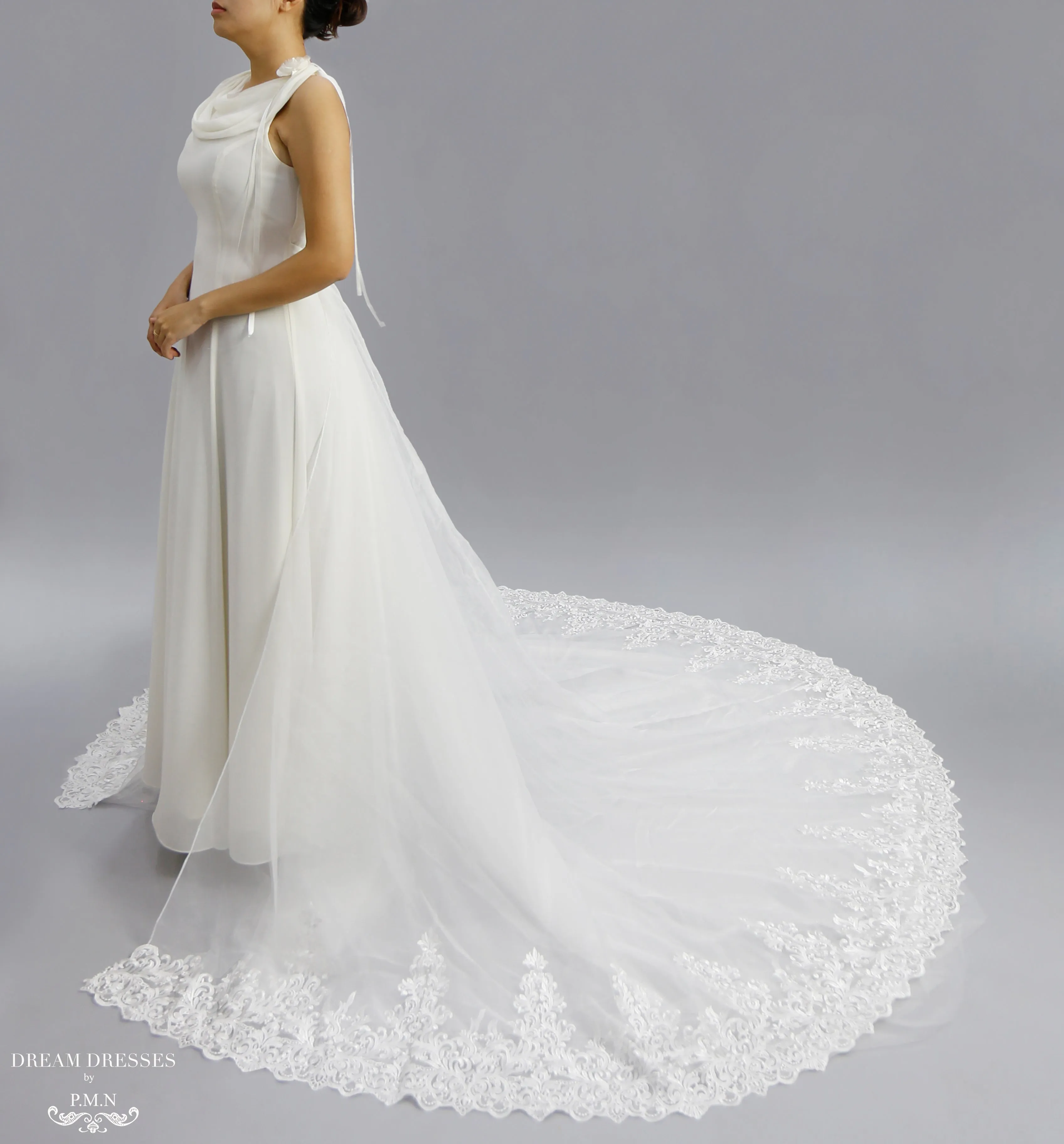 Detachable Cathedral Wedding Train (#Jasmine)