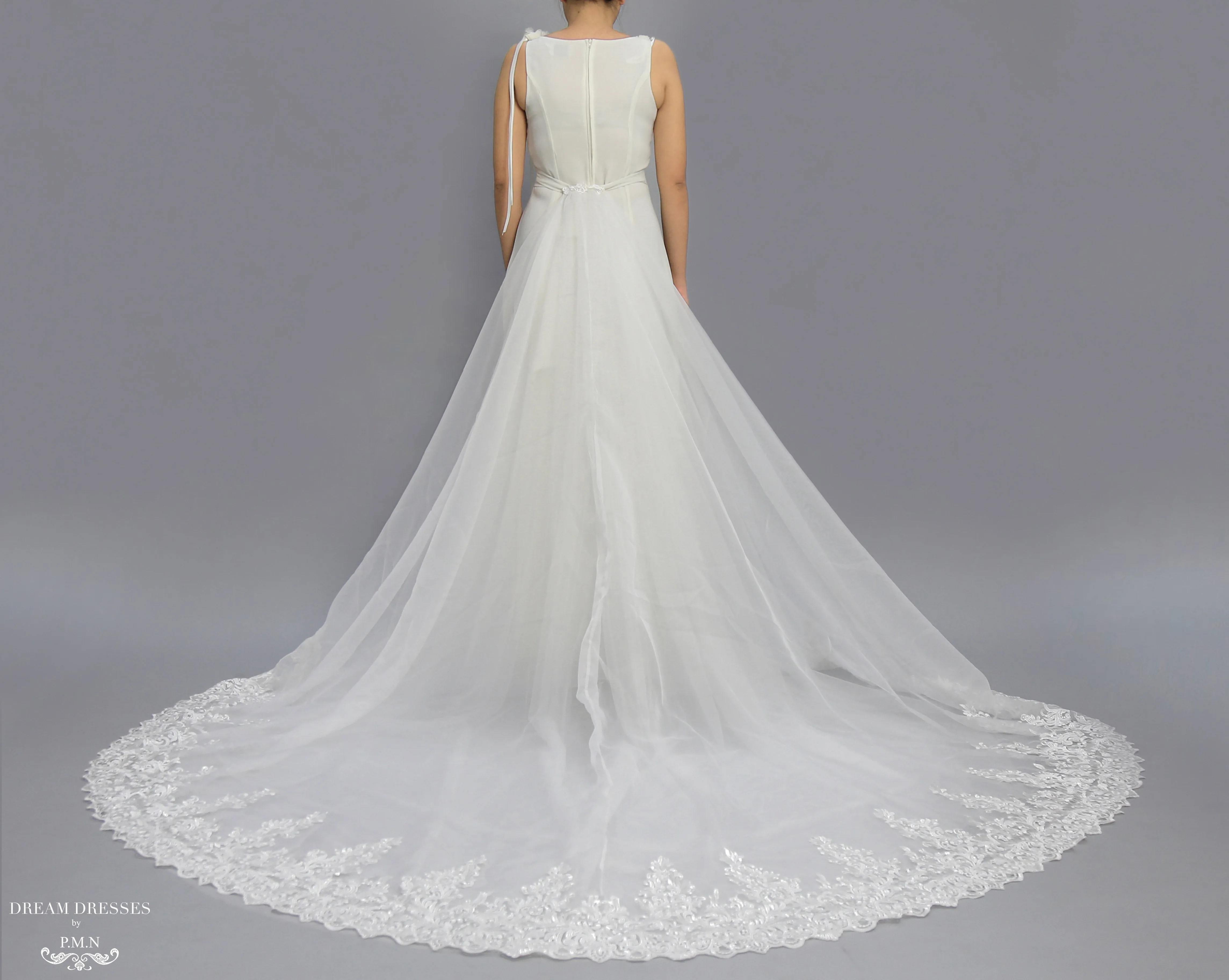 Detachable Cathedral Wedding Train (#Jasmine)